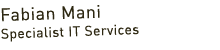 Fabian Mani Specialist IT Services